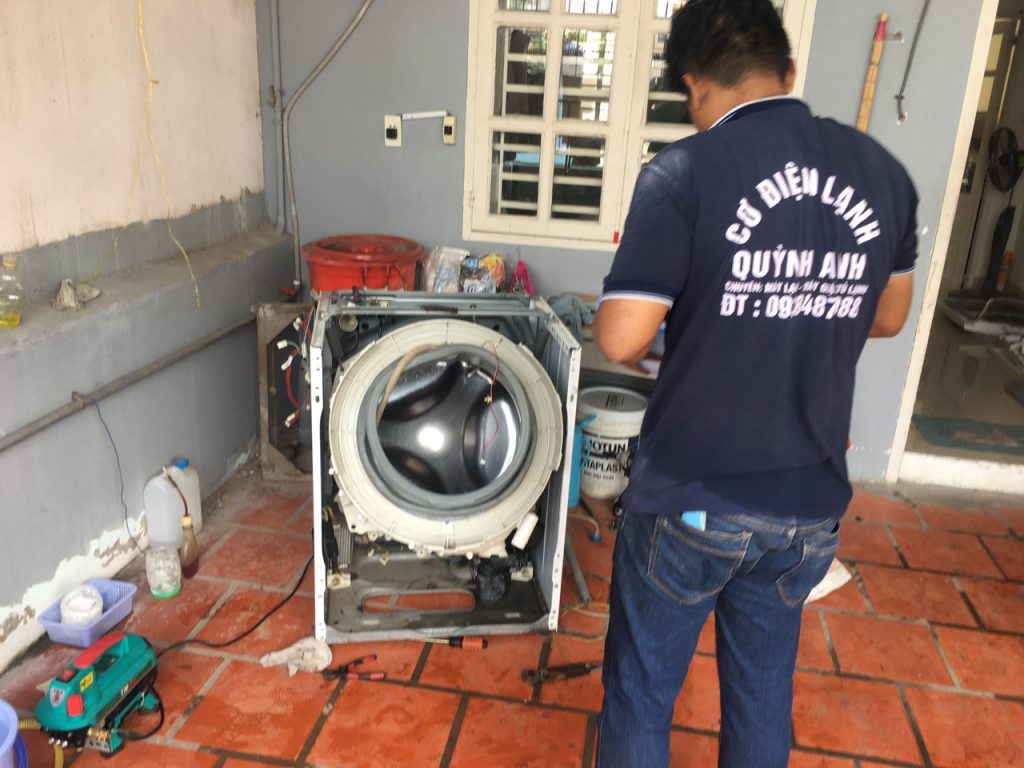 Quy trình sửa chữa máy giặt tại công ty Điện lạnh Quỳnh Anh