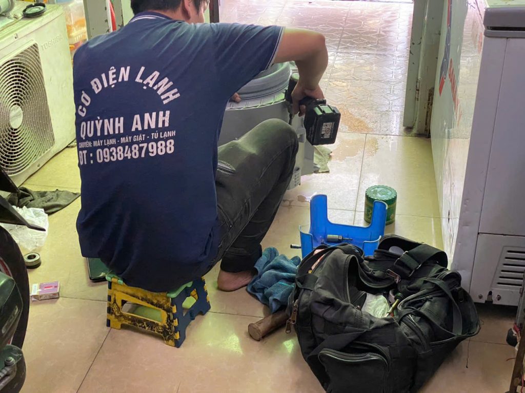Quy trình sửa chữa máy giặt tại công ty Điện lạnh Quỳnh Anh
