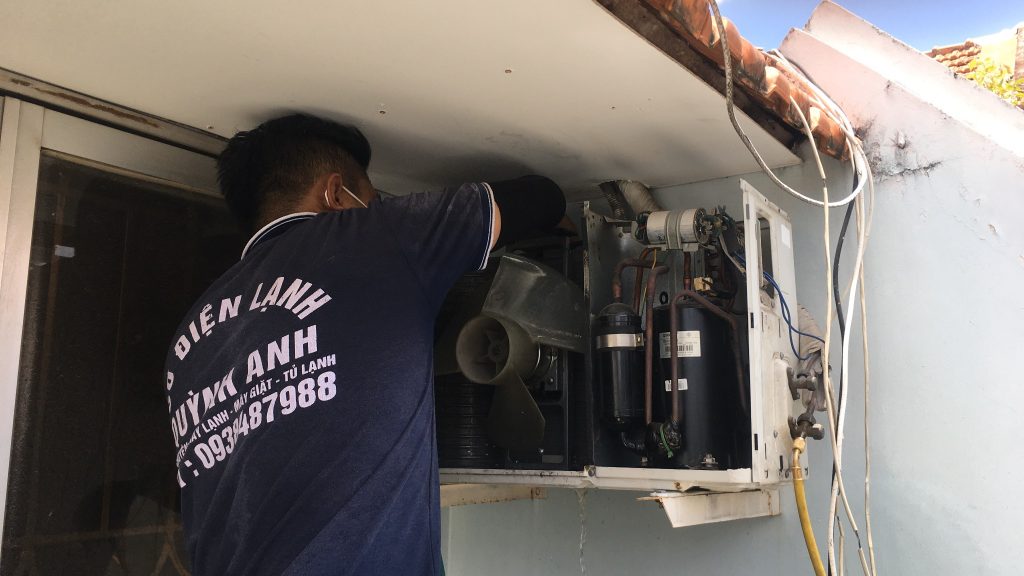 sửa máy lạnh không lạnh bị hư máy nén